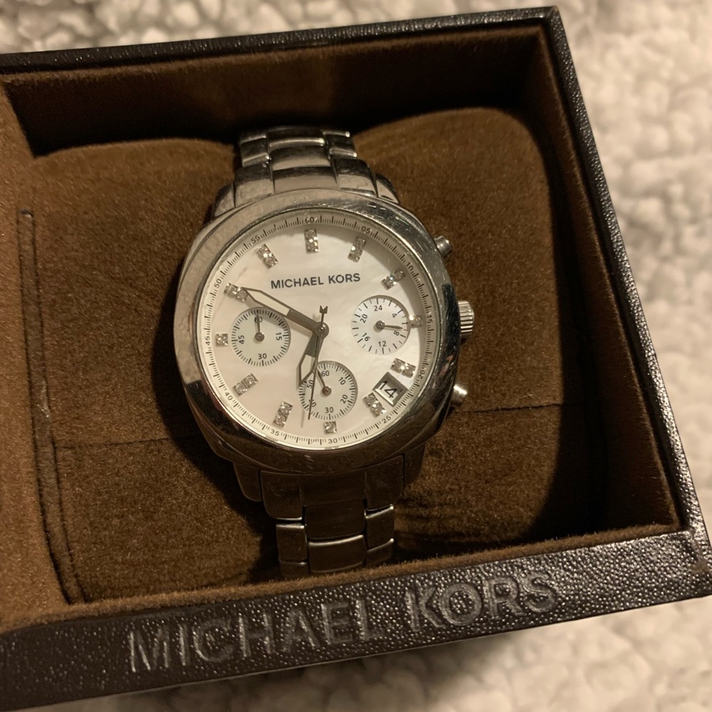 Michael Kors silver tone watch